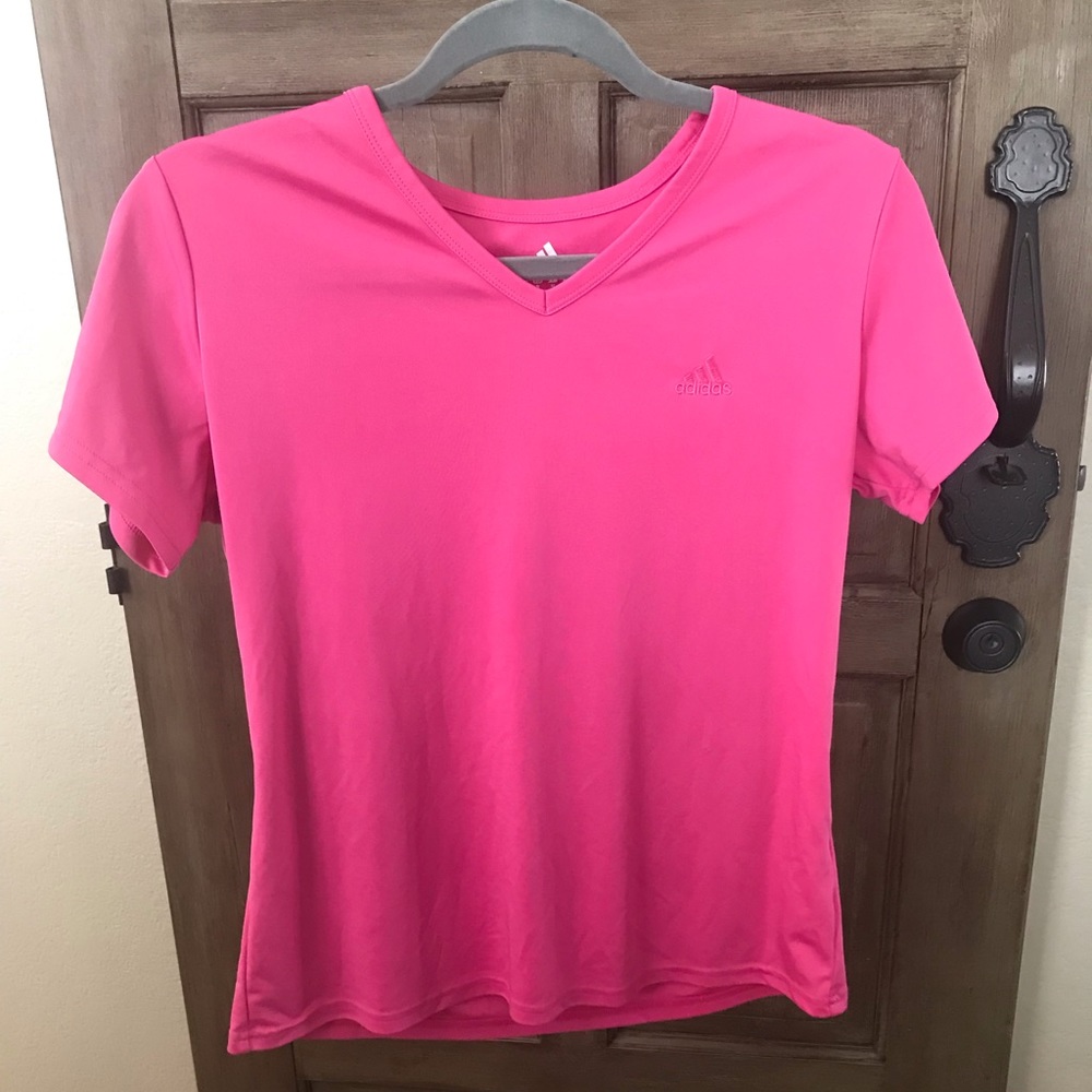 Adidas Pink T Shirt Athletic Training System